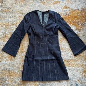 Derek Lam Denim Seamed Fitted Dress